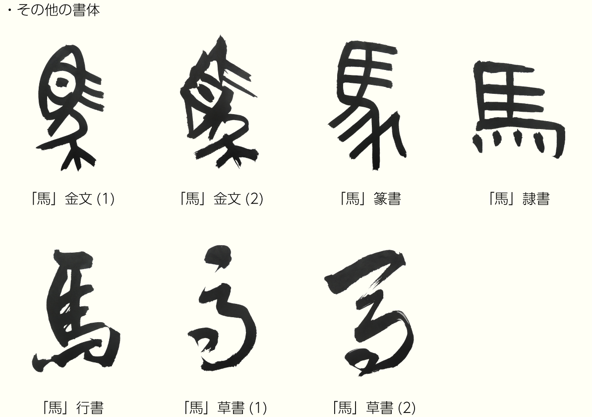 横から見た形が字になった 馬 産経国際書会